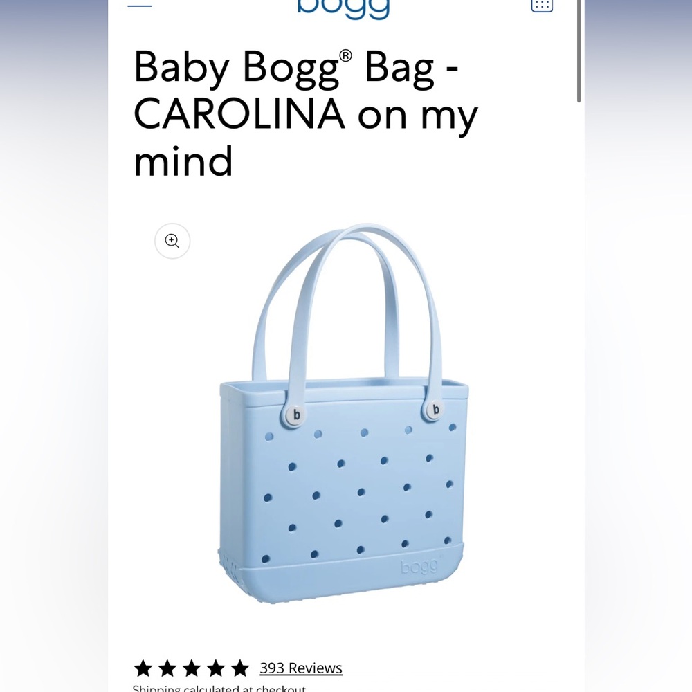 NWOT Bogg Bag - Carolina Blue